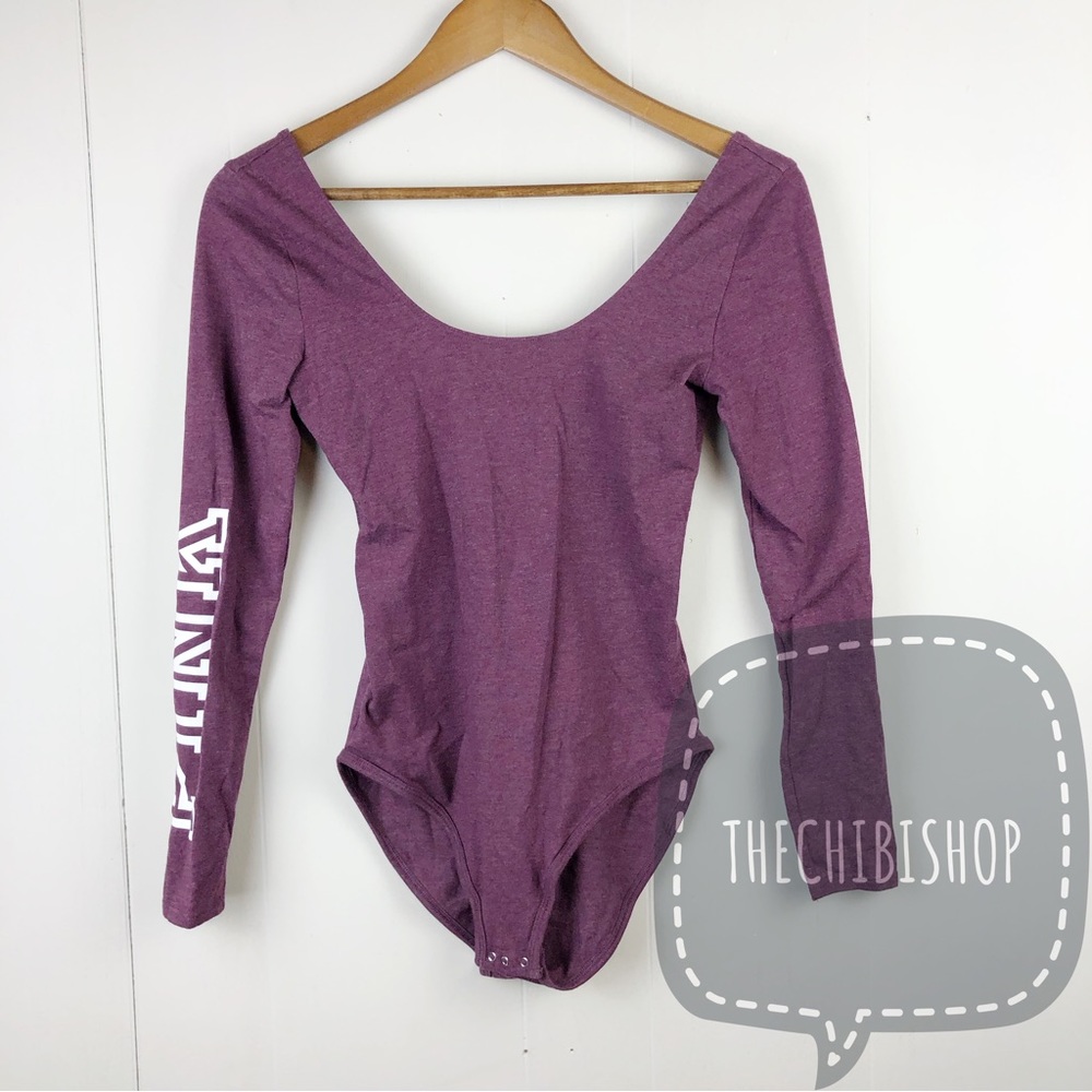 Pink VS scoop neckline bodysuit top
